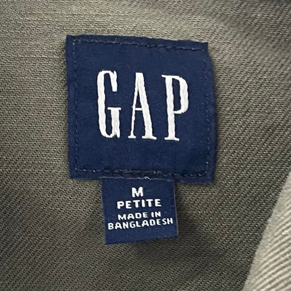 GAP 2024 M Petite Utility Romper Olive Green - Picture 7 of 10